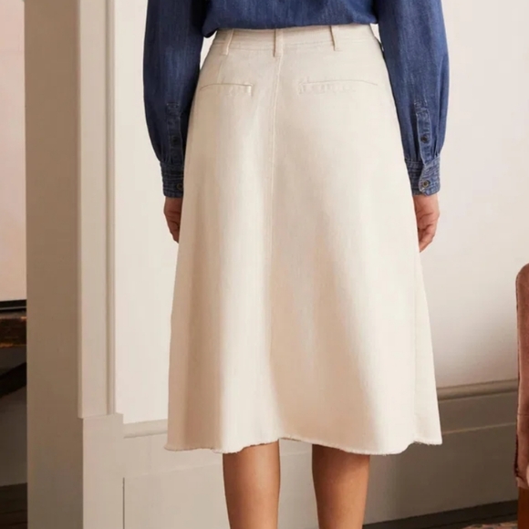 Boden Effie Midi Skirt in ecru color size 4 - Picture 2 of 6